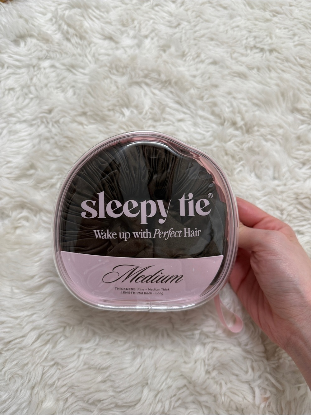 Sleepy Tie Medium Satin Hair Wrap in Espresso